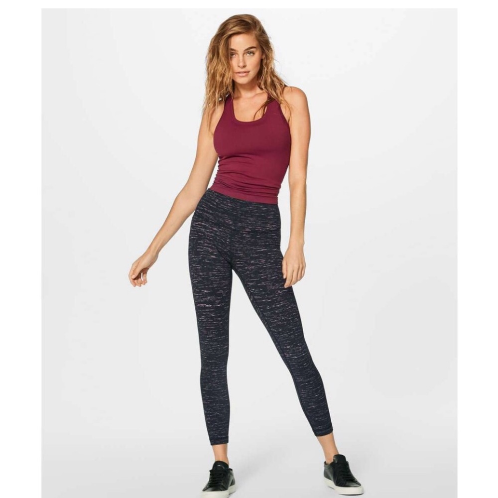 Lululemon Wunder Under High Rise Warp Speed Filtered Electric Coral Size 10